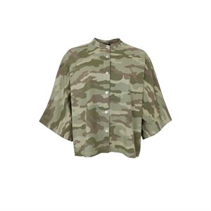 Black Colour - BCALLY loose shirt - Camouflage